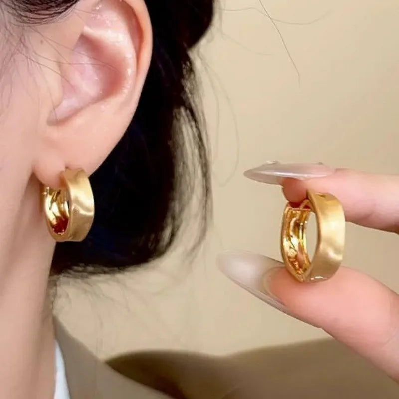 VENTFILLE 925 Sterling Silver Geometry Studs Earring for Women Splicing Korean Hip Hop Versatile Jewelry Gift Dropshipping