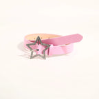 PENDRA Aurearae Leather Black Star Y2K Belt