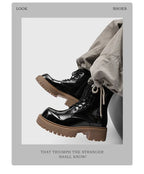 PENDRA Leather Thick Soled Boots
