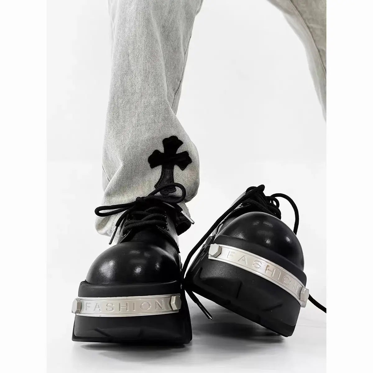 PENDRA Leather Iron Head Shoes