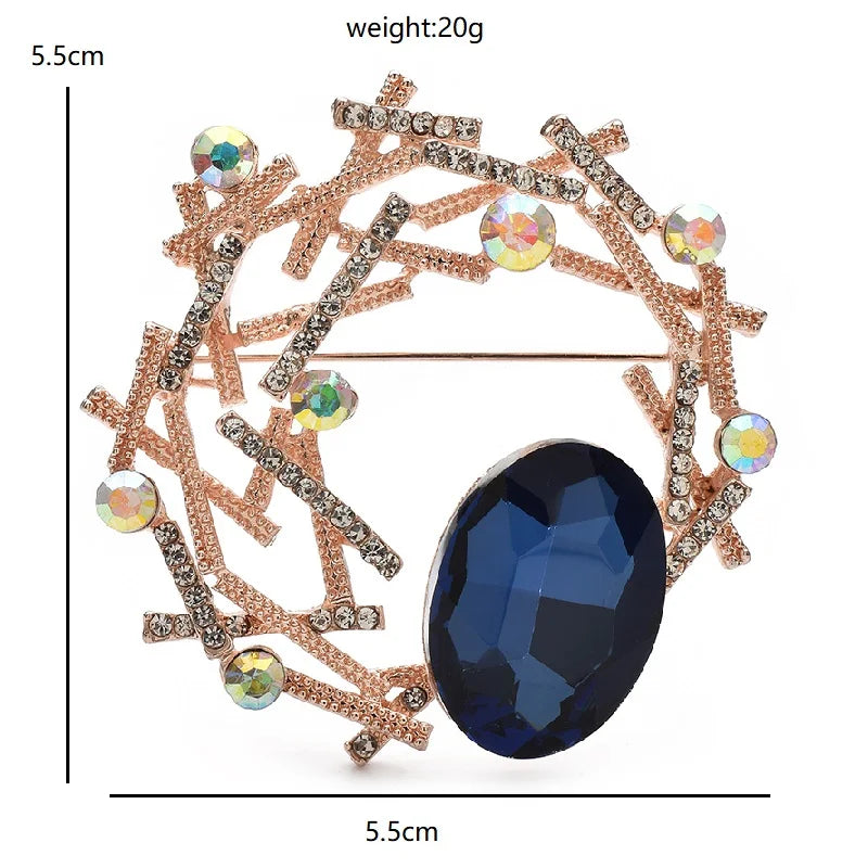 PENDRA Celestine Crystal Brooch