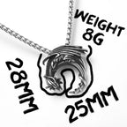 PENDRA Flying Dragon Steel Necklace