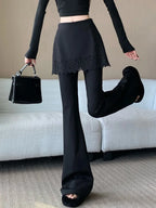 PENDRA Black Micro Flared Pants