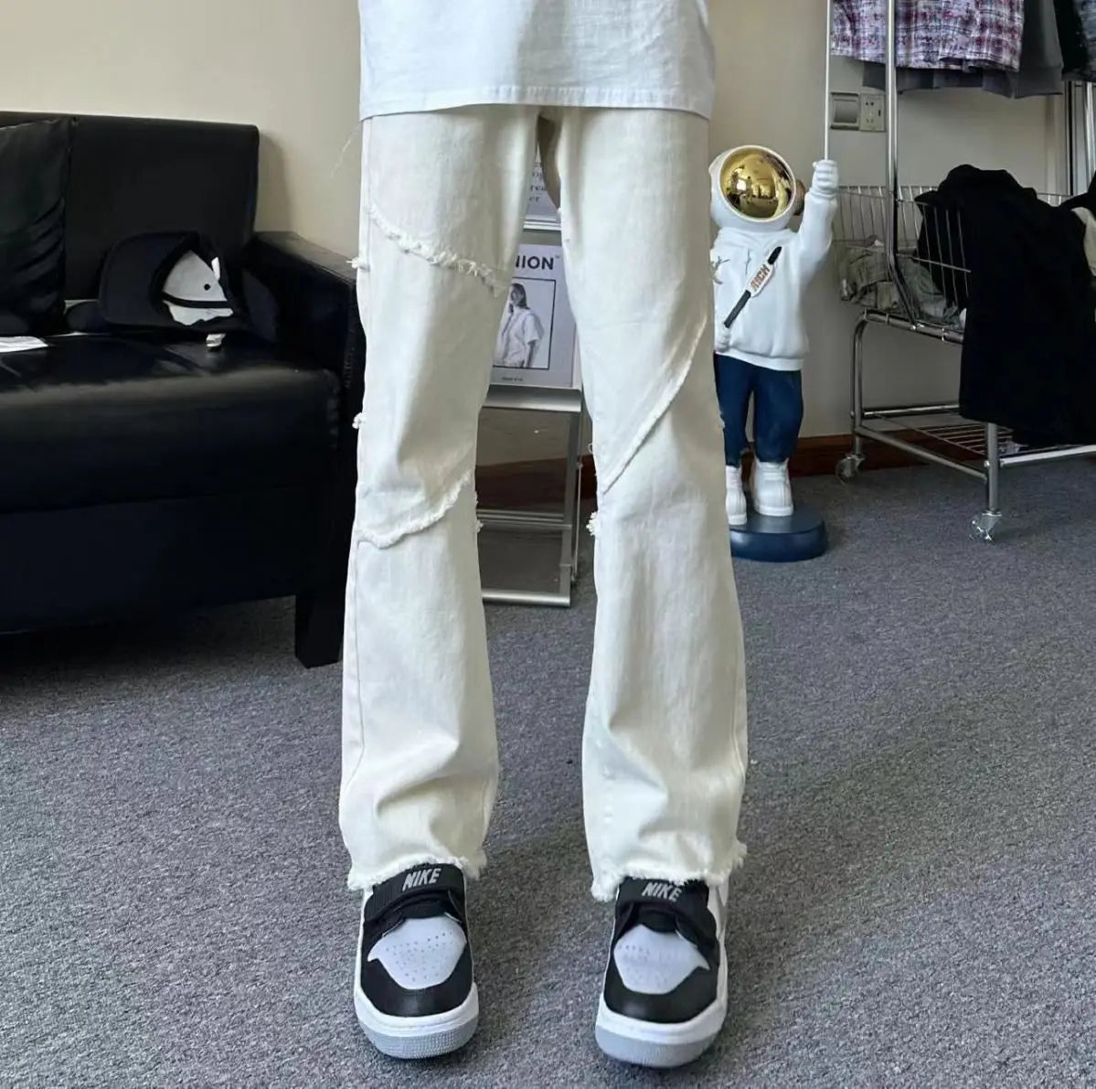 PENDRA Straight Menswear Italy Trousers
