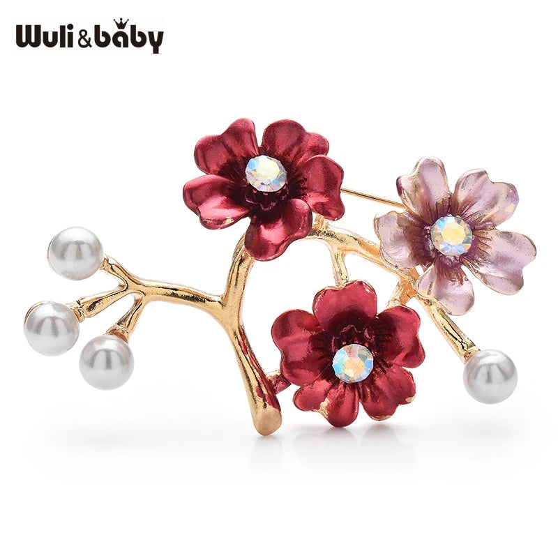 PENDRA Plumelle Pretty Plum Blossom Brooch