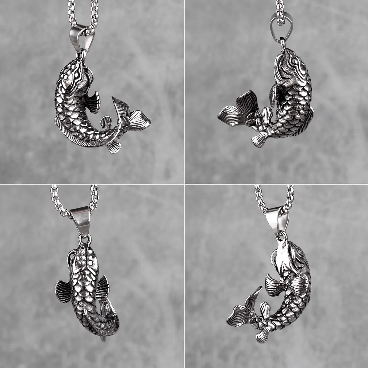 PENDRA Koi Fish Animal Steel Necklace
