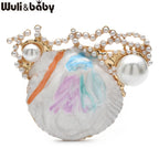PENDRA PearlShell Enamel Pearl Shell Brooch