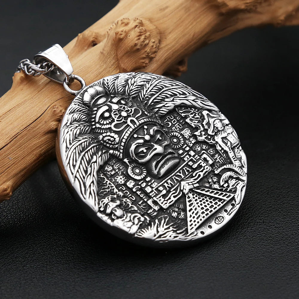 PENDRA Mayanforge Vintage Mayan Pattern Pendant