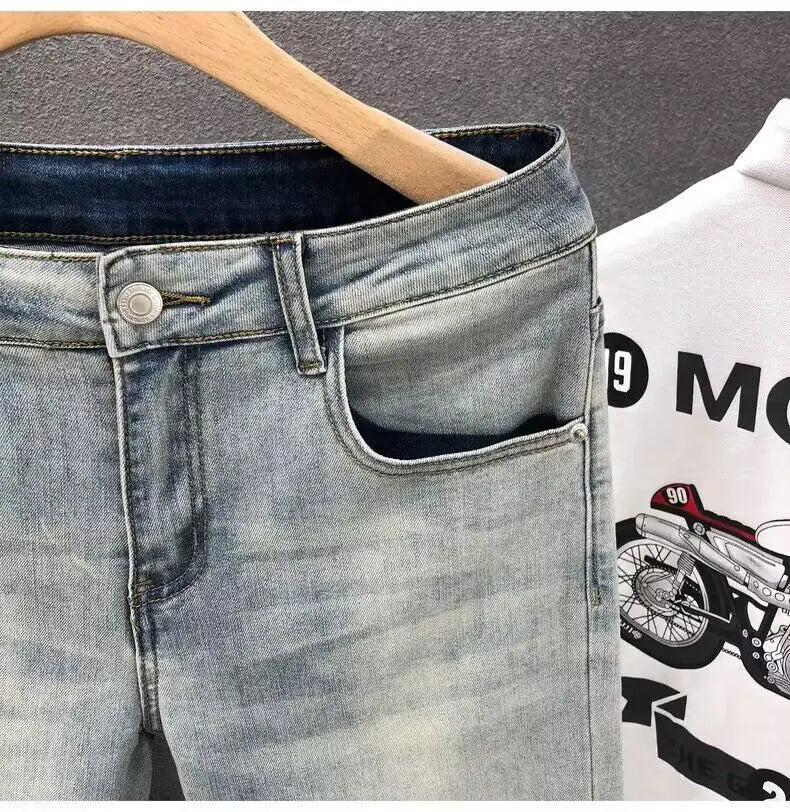 PENDRA Denim Washed Fit Trousers