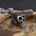 PENDRA Skullstone Gothic Black Stone Pendant