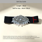 PENDRA Seraorae Rhinestone Pearl Wide Corset Belt