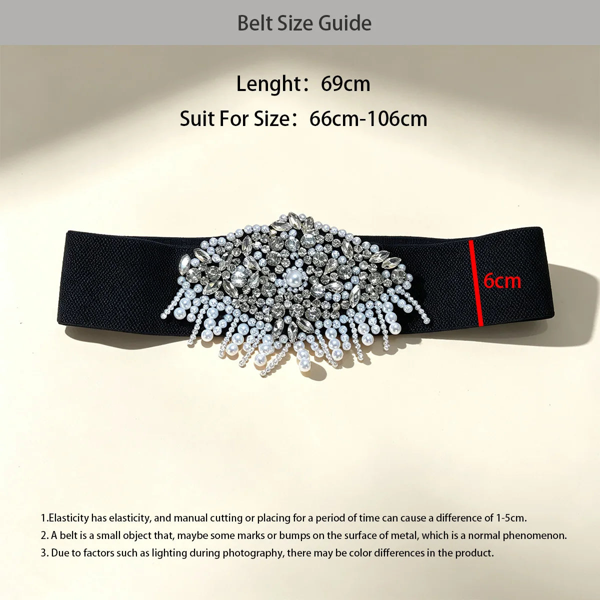 PENDRA Seraorae Rhinestone Pearl Wide Corset Belt