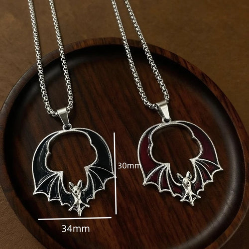 PENDRA Batwing Halloween Stainless Steel Necklace