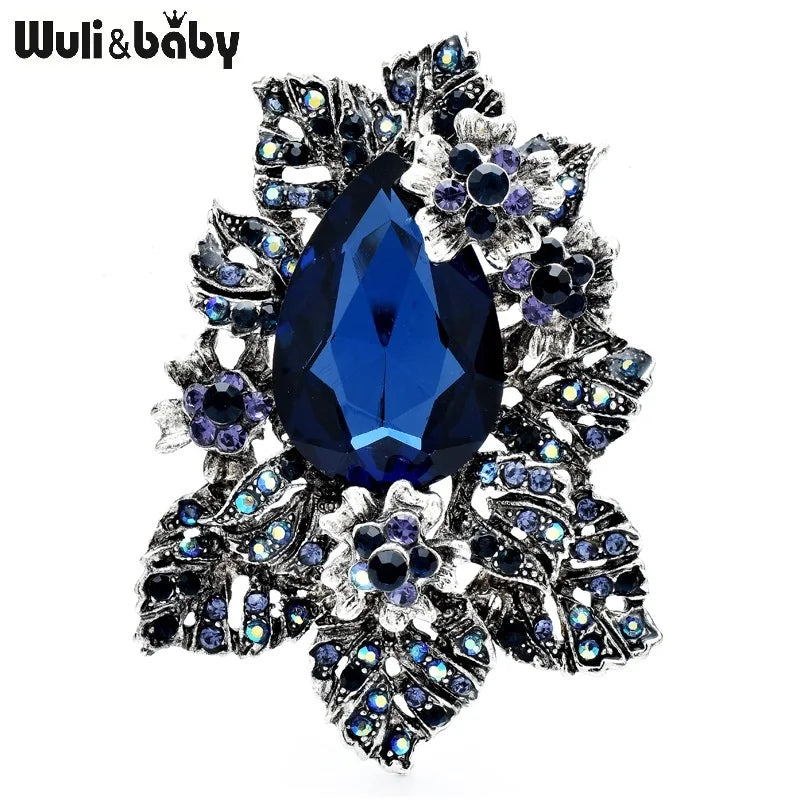 PENDRA Prismora Multicolor Crystal Flower Brooch