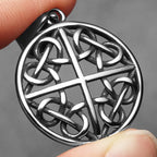 Viking Hollow Celtic Knot Men Necklaces Stainless Steel Pendant Chain Women Punk Fashion Jewelry Accessories Gifts Wholesale