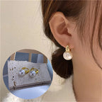 PENDRA Hoop Gold Pearl Earrings