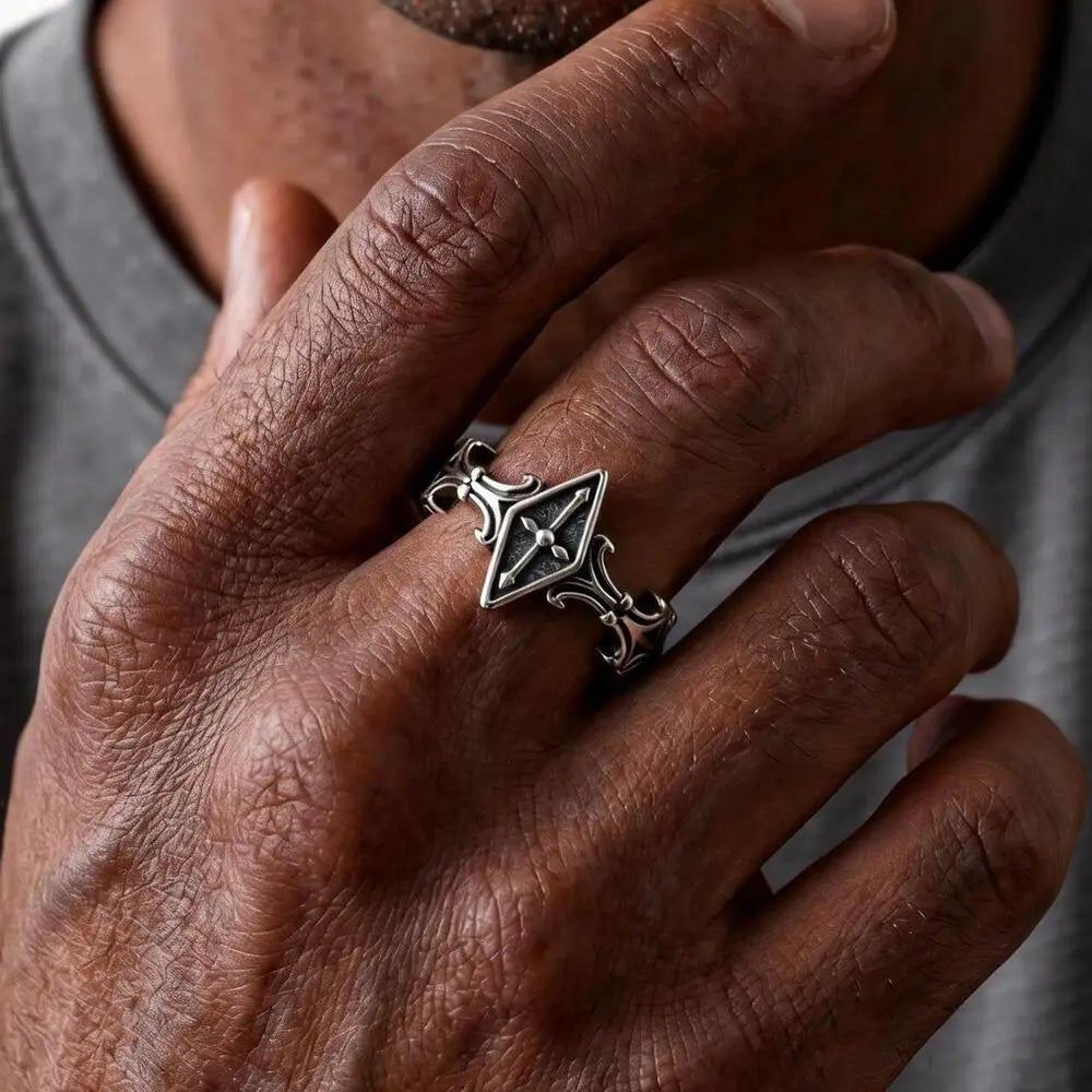 PENDRA Cross Steel Ring