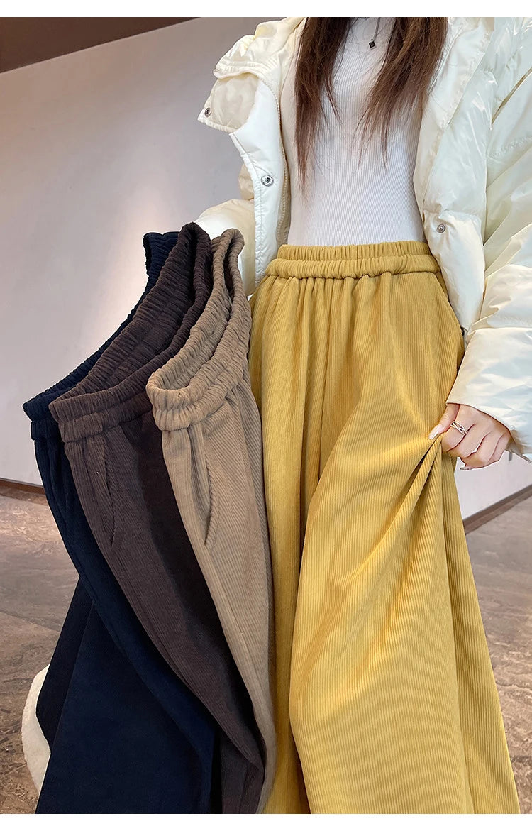 PENDRA Corduroy Splicing Lamb Pants