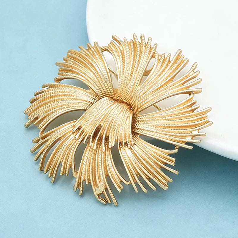 PENDRA Florenza Large Multicolor Flower Brooch