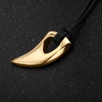 PENDRA Wolfthorn Leather Rope Wolf Tooth Pendant