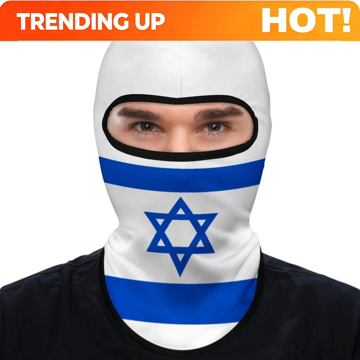 Israel Flag Outdoor Cool Sunscreen Motorcycle Face Mask Moto Biker Wind Cap Mask Stopper Windproof Bicycle Cycling Headgear