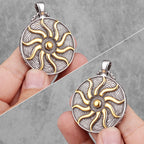 PENDRA Apollo Talisman Sun Steel Necklace