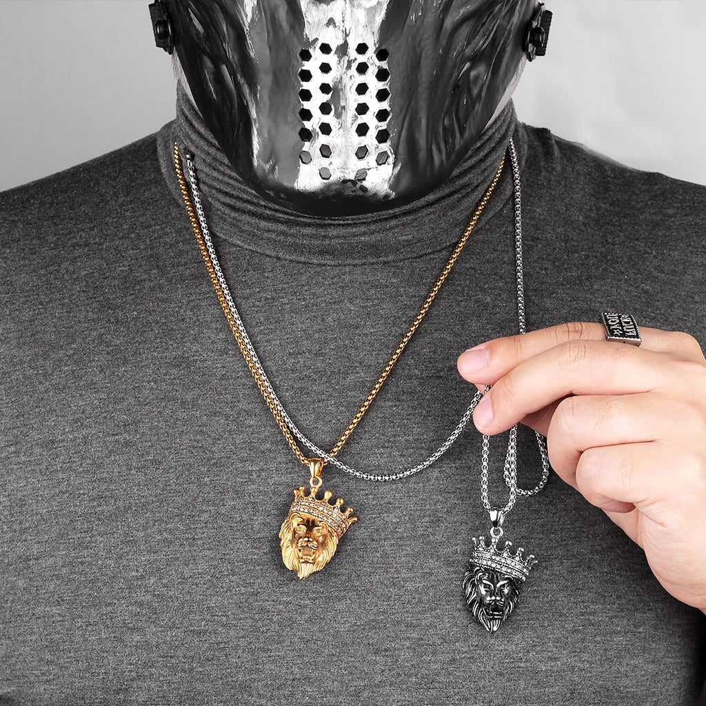 PENDRA Lion King Animal Steel Necklace