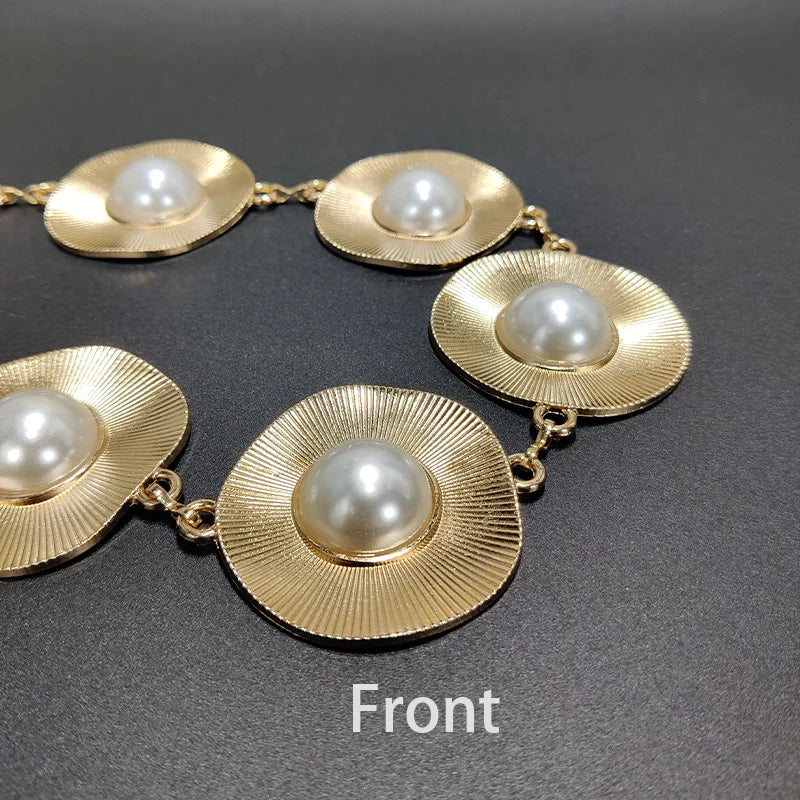 PENDRA Celesarae Pearl Chain Elegant Belt