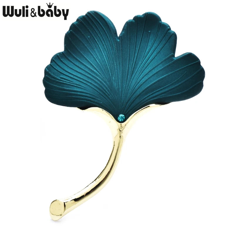 PENDRA Gingkoelle Soft-Paint Ginkgo Leaf Brooch