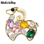 PENDRA Crystal Goat Animal Brooch