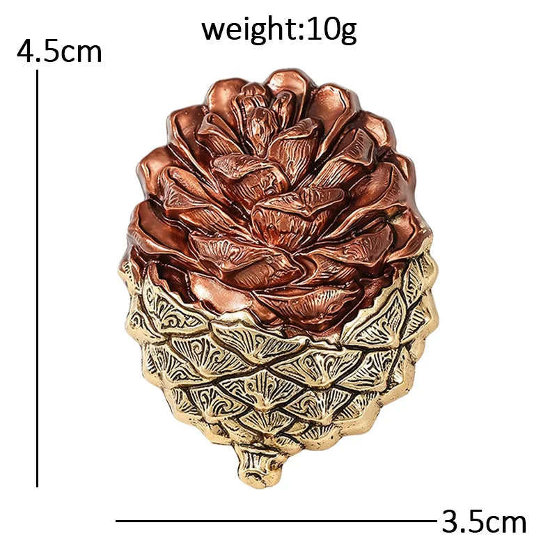 PENDRA Pineora Vintage Enamel Pinecone Brooch