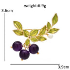 PENDRA Berryblue Blueberry Brooch