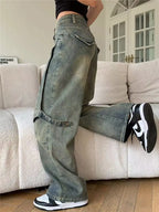 PENDRA Wide Leg Waist Washed Pants