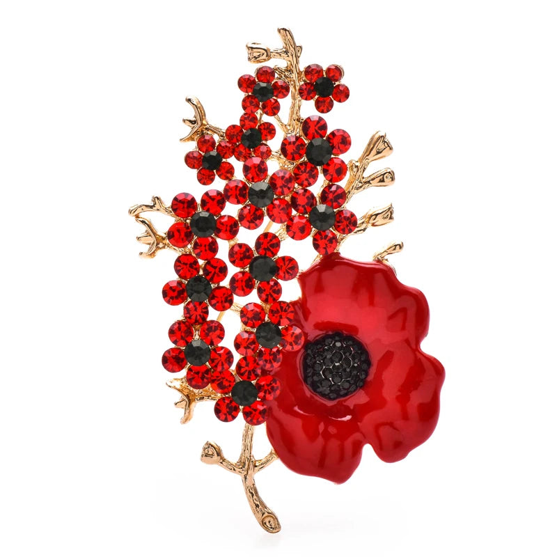 PENDRA Poppielle Beautiful Poppy Flower Brooch