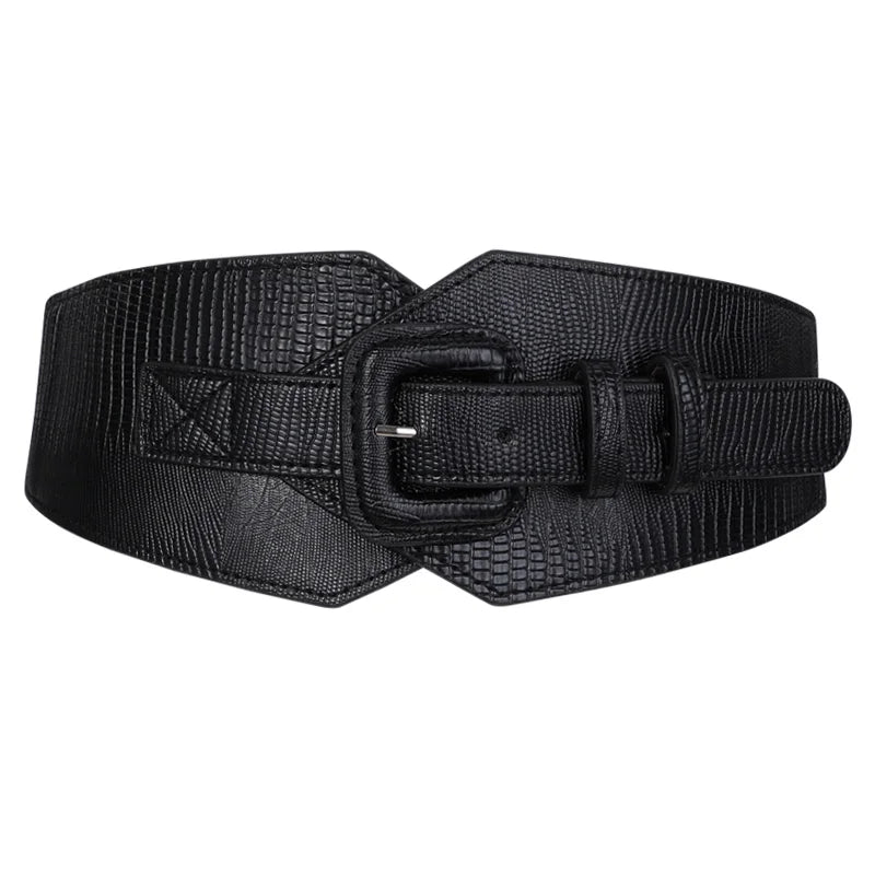 PENDRA Aureene Leather Corset Wide Belt