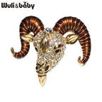PENDRA Capricorn Spark Rhinestone Goat Brooch
