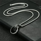 PENDRA Doubleloop Stainless Steel Double-Ring Pendant