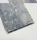 2026 Washed Light Blue Ripped Jeans Men's Straight High Street Trendy Brand Ragged Beggar Pants Large Size Trousers Cargo Pants