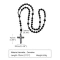 PENDRA Cross Beaded Rosary Rosary Necklace
