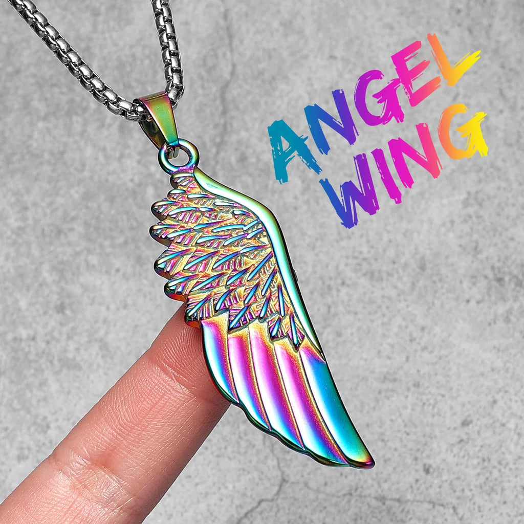 PENDRA Angel Wings Animal Steel Necklace