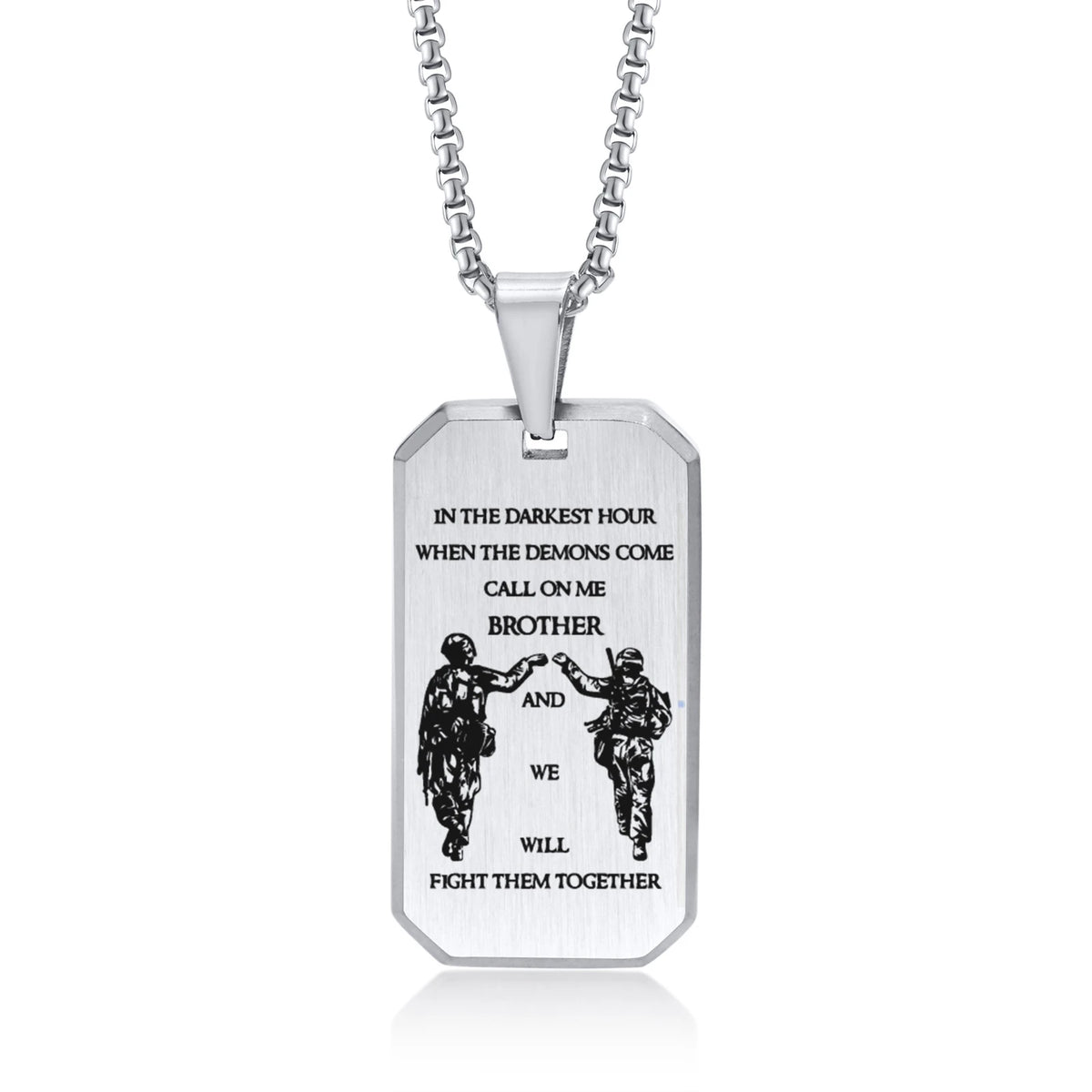 Waterproof Stainless Steel Dog Tag Necklaces for Men BFF Jewelry,Free Custom Birthday Graduation Father's Day Gifts to Him