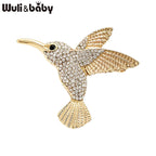 PENDRA Jewel Hummingbird Rhinestone Bird Brooch