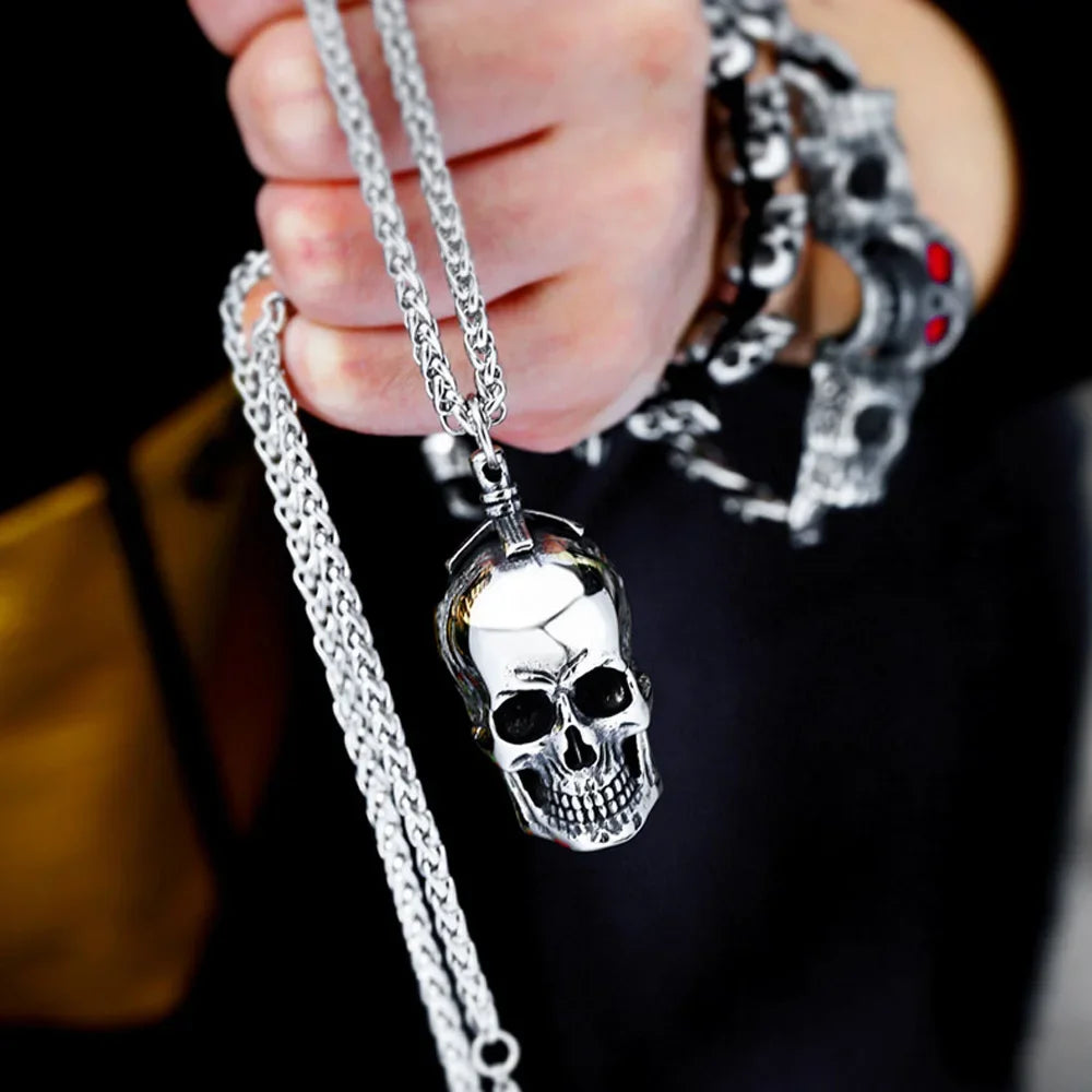 PENDRA Skull3D Gothic Three-Dimensional Skull Pendant