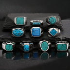 PENDRA Turquoise Dad Steel Ring