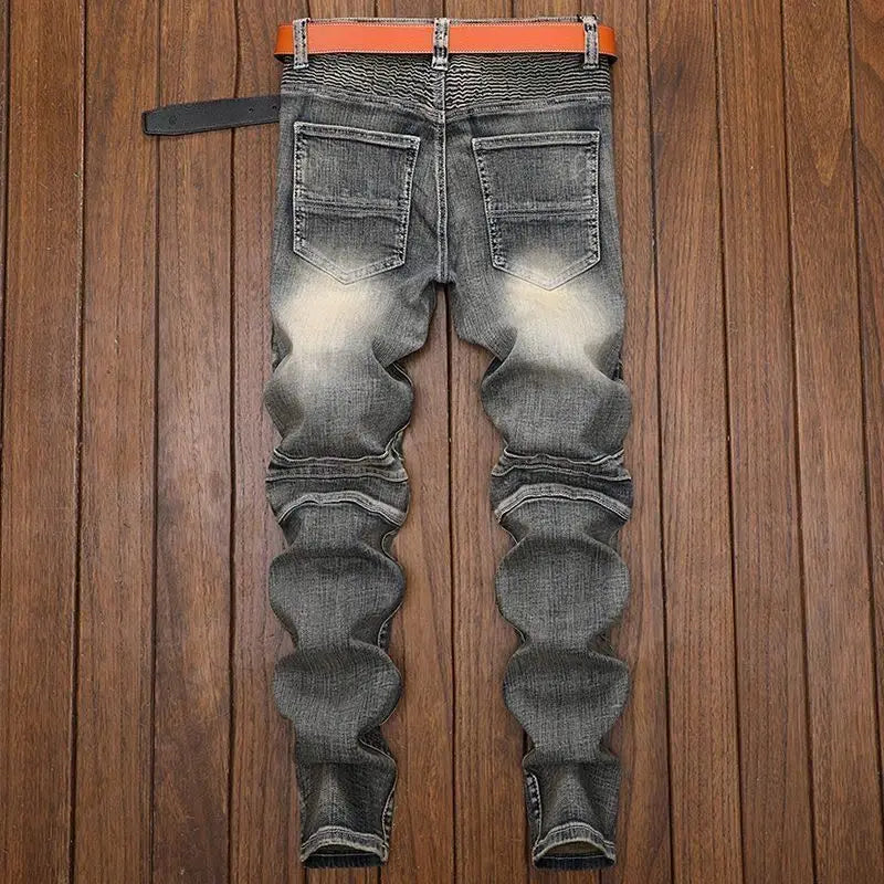 PENDRA Denim Straight Ripped Pants