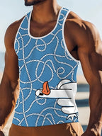 PENDRA Cartoon Chicken Printed Vacation Tank Sleeveless Beach Tank Top
