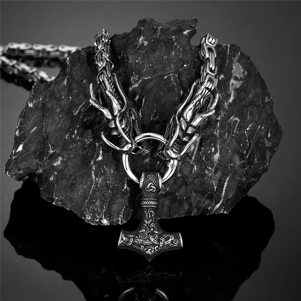 PENDRA Dragon Black Steel Necklace