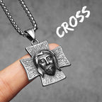 Jesus Cross Men Necklaces Stainless Steel Pendant Chain Women Fashion Jewelry Religion Punk New in Accessories Gifts Wholesale