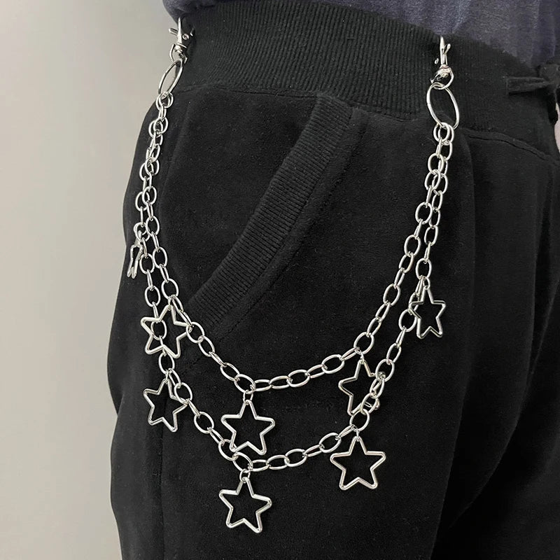 PENDRA Moonstar Rivet Waist Chain Keychain