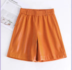 PENDRA Full Leather Wide Leg Shorts
